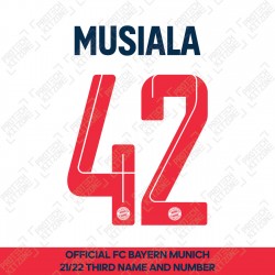 Musiala 42 (Official FC Bayern Munich 2021/22 Third Name and Numbering)